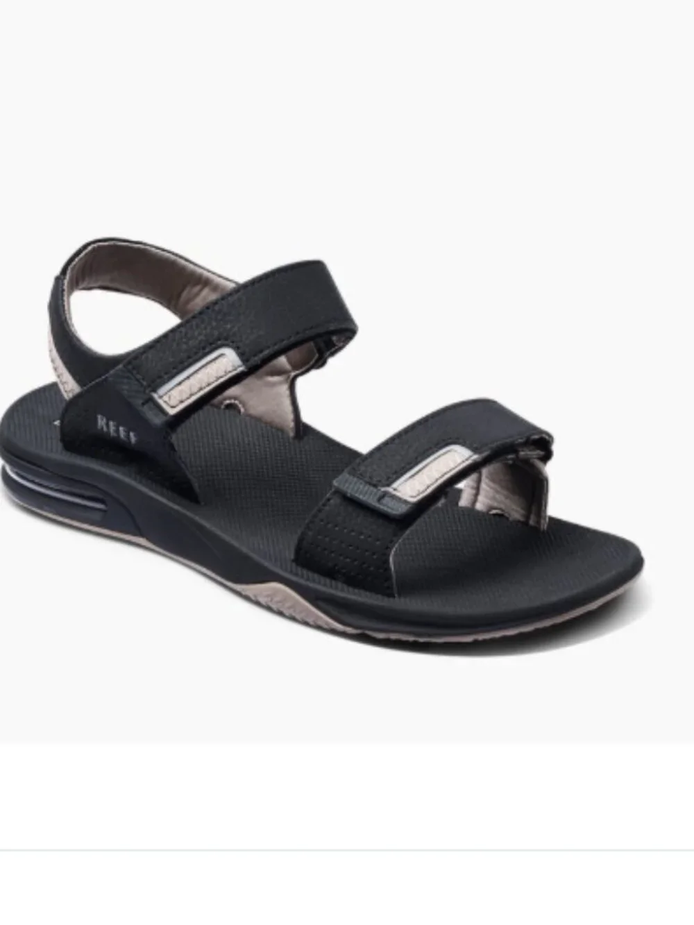Reef Men's Size 9 Fanning Baja Sandals Water Black NWT Support Hiking